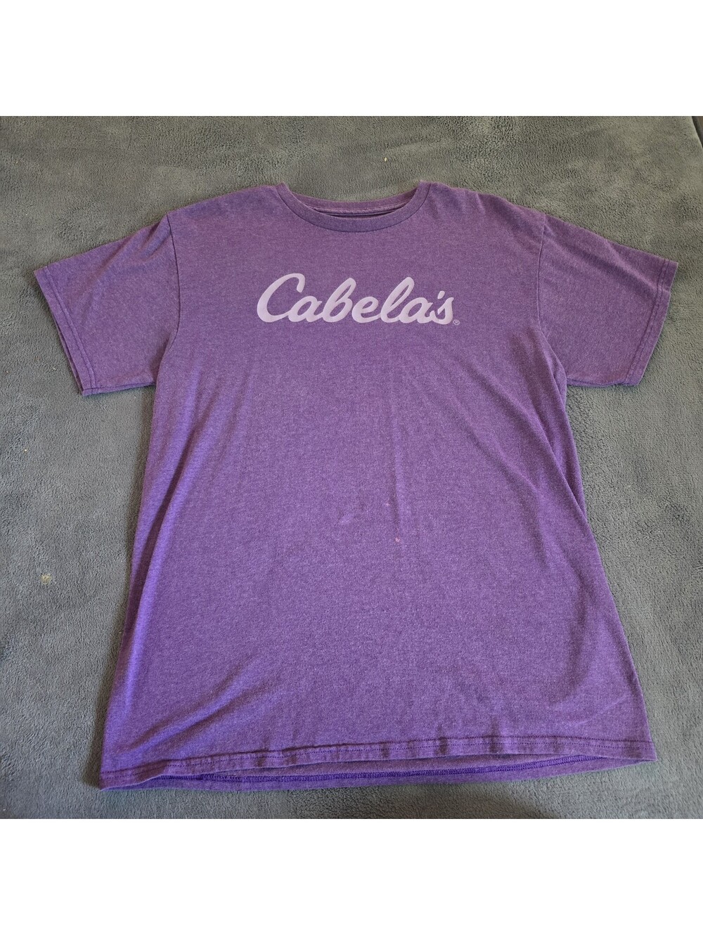 Cabela's Logo Purple Jersey Short Sleeve Men's T-Shirt Size M